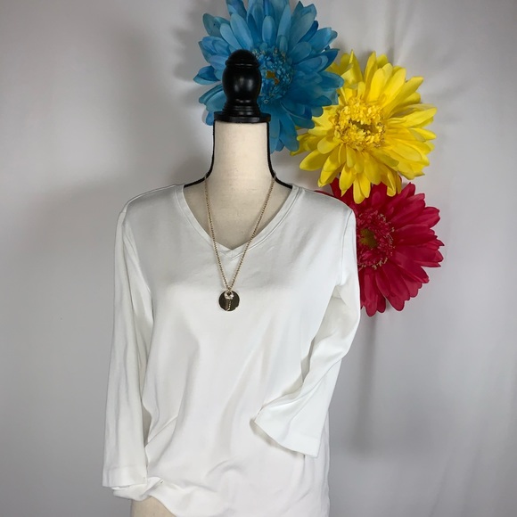 Preswick & Moore Solid White Long Sleeve Tee - Picture 6 of 7